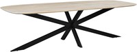 Euroseats Harper Spinpoot vergadertafel - 200 x 100 cm - Naturel blad