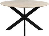Euroseats Harper Spinpoot vergadertafel - Ø130 cm rond - Naturel blad-2