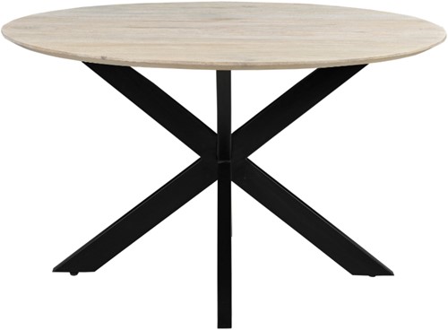 Euroseats Harper Spinpoot vergadertafel - Ø130 cm rond - Naturel blad-2