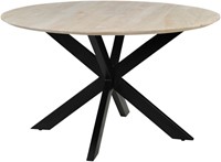 Euroseats Harper Spinpoot vergadertafel - Ø130 cm rond - Naturel blad