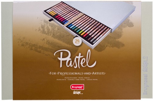 Pastelpotlood Bruynzeel Design met luxe bewaardoos assorti 24 stuks