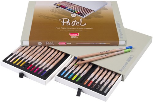 Pastelpotlood Bruynzeel Design met luxe bewaardoos assorti 24 stuks-2