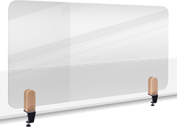 Legamaster ELEMENTS transparant bureauscherm 60x120cm (klem)