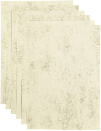 Kopieerpapier Papicolor A4 90gr 12vel marble ivoor