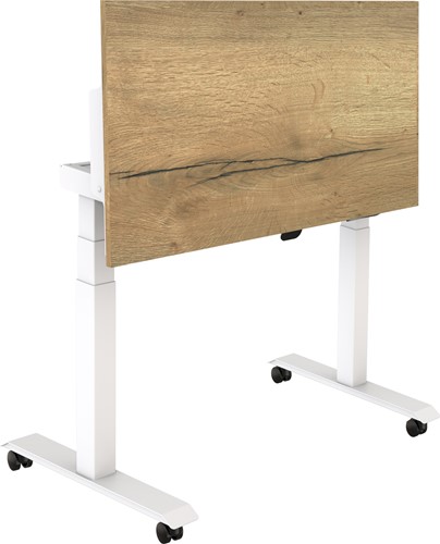 Euroseats Opklapbaar zit-sta bureau - 120 x 80 cm - Natuur eik (T600)