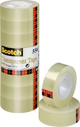 Plakband - Scotch 550 - 19mm x 33m - transparant - pak