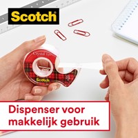 Plakband Scotch Crystal 600 19mmx33m transparant-3