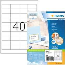 Etiket HERMA 4474 48.5x25.4mm premium wit 4000stuks