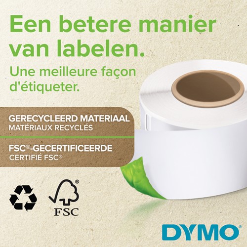 Etiket Dymo LabelWriter multifunctioneel 13x25mm 1 rol á 1000 stuks wit S0722530-3