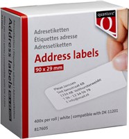 Labeletiket Quantore DK-11201 29x90mm adres wit 400 stuks-1