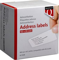Labeletiket Quantore DK-11209 29x62mm adres wit 800 stuks-2