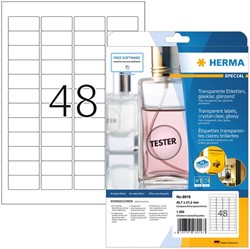 Etiket HERMA 8016 45.7x21.2mm transparant 1200 etiketten