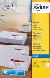 Etiket Avery J8159-25 63.5x33.9mm wit 600 stuks