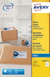 Etiket Avery J8165-25 99.1x67.7mm wit 200 stuks