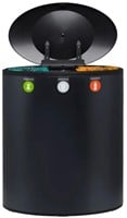 Lune Binc afvalbak 3-stroom met gesloten deksel (zwart)-3