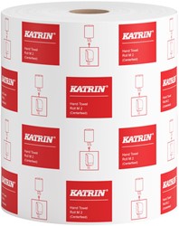 KATRIN CLASSIC centerfeed handdoekrollen Wit, 2 laags, 400 vellen, medium, met huls, 152m (doos 6 x 400 vel)