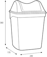 KATRIN Inclusive afvalbak vrouwelijke hygiëne, 8 l, 360 x 240 x 170 mm, wit-3