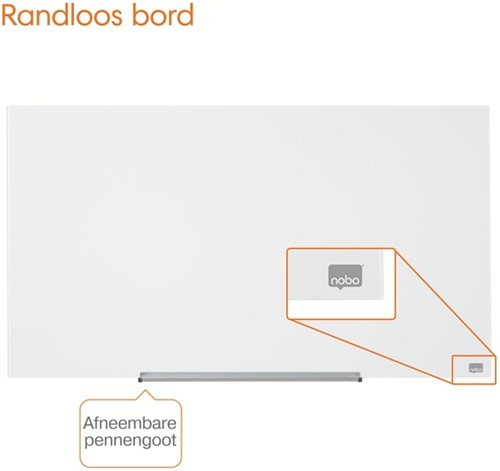 Glasbord Nobo Impression Pro 126x71cm briljant wit-3