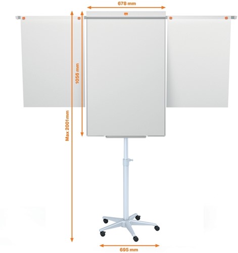 Flipover mobiele Nobo met uitschuifbaar armen-1