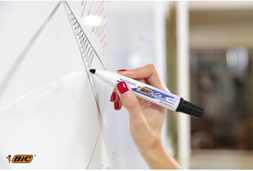Whiteboardmarker Bic Velleda 1701 rond large zwart-3