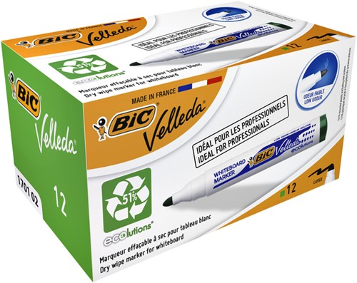 Whiteboardmarker Bic Velleda 1701 rond large groen-4