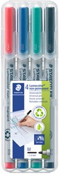 Viltstift Staedtler Lumocolor 315 non permanent M assorti 4 stuks