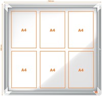 Buitenvitrine Nobo Premium Plus 6xA4 draaideur magnetisch-2