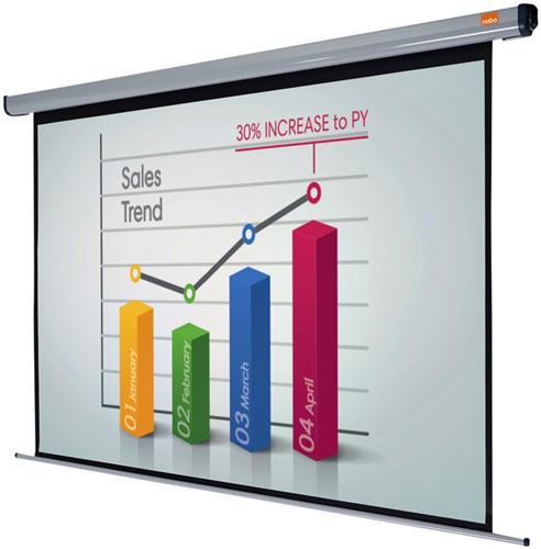 Projectiescherm Nobo wandmodel elektrisch 192x144cm-1