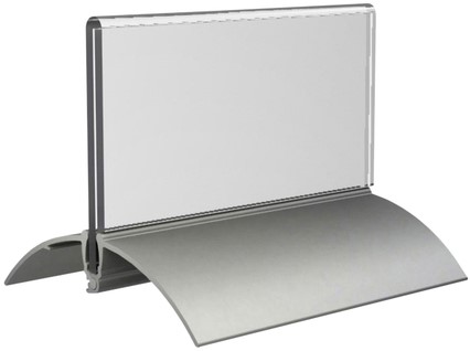 Tafelnaambord Europel 52x100mm acryl aluminium 2 stuks-1