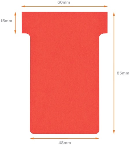 T-kaart Nobo nr.2 48mm rood 100 stuks-3