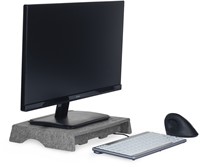 BakkerElkhuizen Q-riser 50 circular monitorstandaard grijs-2