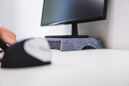 BakkerElkhuizen Q-riser 50 circular monitorstandaard grijs-3
