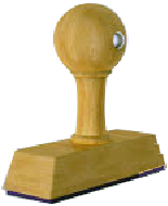Houten handstempels max. 160 mm. breed