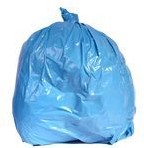 AFVALZAK 80X110CM BLAUW LDPE 81644 DOOS A 10ROL/20ST. 