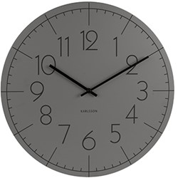 Karlsson Wandklok Blade, cijfers - Metaal/Donkergrijs 