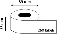 Labeletiket Quantore 99010 28x89mm adres wit 2 rollen-5