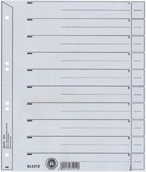 Scheidingsbladen Leitz A4 karton 200gr 6-gaats grijs 100 stuks