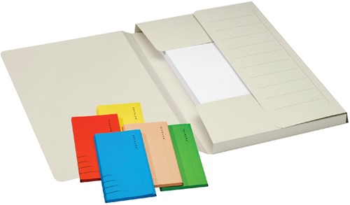Dossiermap Djois Secolor Mammoet folio 3 kleppen 250gr recycled groen 50 stuks-3