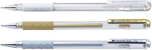 Gelschrijver Pentel K118 Grip medium goud-3