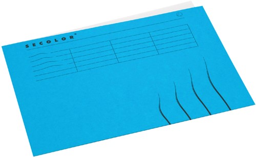 Vouwmap Secolor A4 100% gerecycled karton 250gr blauw
