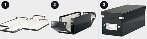 Opbergdoos Leitz Click & Store WOW middel gerecycled karton 281x200x370mm zwart-3