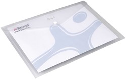 Enveloptas Rexel ice A4 transparant, pak van 5 stuks