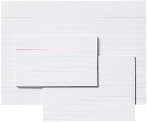 Systeemkaart Aurora 130x80mm lijn met rode koplijn 210gr wit 100 vel-2