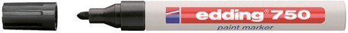 Paintmarker edding 750 op oliebasis 2-4mm zwart blister à 1 stuk-1