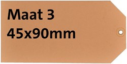 Label karton nr3 200gr 45x90mm chamois 1000 stuks