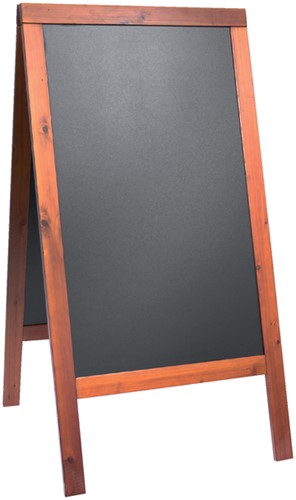 Stoepbord Securit 700x1250x40mm mahonie hout