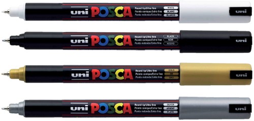 Paintmarker Uni POSCA PCF350 Brush 1-10mm goud-5