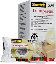 Plakband - Scotch 550 - 19mm x 33m - transparant - stuk