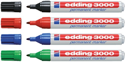 Viltstift edding 3000 rond 1.5-3mm assorti blister à 4 stuks-3