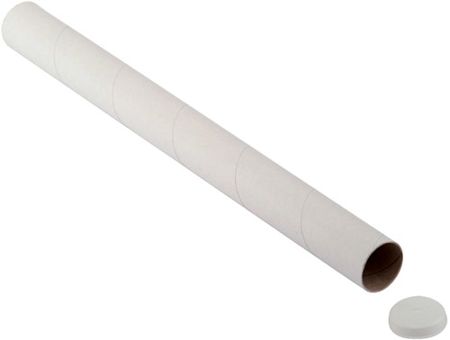 Verzendkoker CleverPack A0 850x50x1.5 met doppen wit pak à 5 stuks-2
